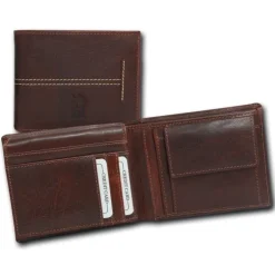 DrachenLeder braun Echtleder Portemonnaie Brieftasche Herren OPT101N