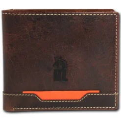 DrachenLeder braun Echtleder Portemonnaie Brieftasche Herren OPT021N