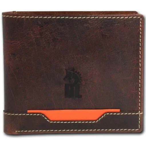 DrachenLeder braun Echtleder Portemonnaie Brieftasche Herren OPT021N