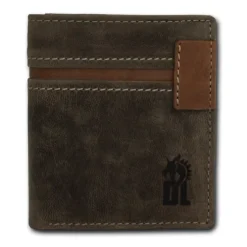 DrachenLeder braun Echtleder Portemonnaie Brieftasche Herren OPT084N