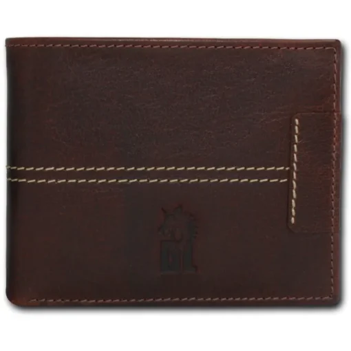 DrachenLeder braun Echtleder Portemonnaie Brieftasche Herren OPT101N