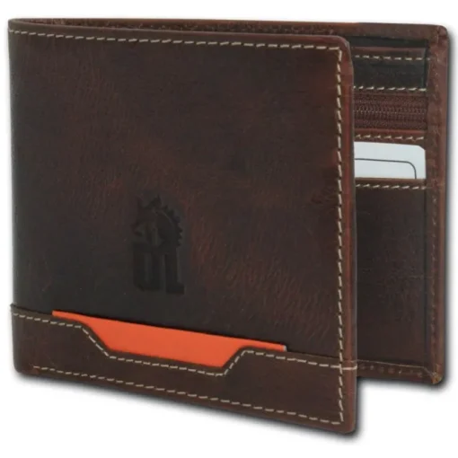 DrachenLeder braun Echtleder Portemonnaie Brieftasche Herren OPT021N