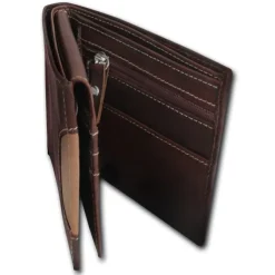 DrachenLeder braun Echtleder Portemonnaie Brieftasche Herren OPT001N