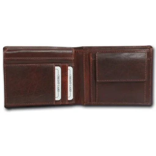 DrachenLeder braun Echtleder Portemonnaie Brieftasche Herren OPT101N