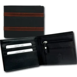 DrachenLeder dunkelblau Nappa-Leder Portemonnaie Brieftasche Herren OPT062B