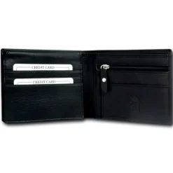 DrachenLeder dunkelblau Nappa-Leder Portemonnaie Brieftasche Herren OPT062B