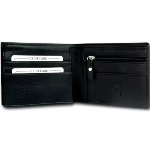 DrachenLeder dunkelblau Nappa-Leder Portemonnaie Brieftasche Herren OPT062B