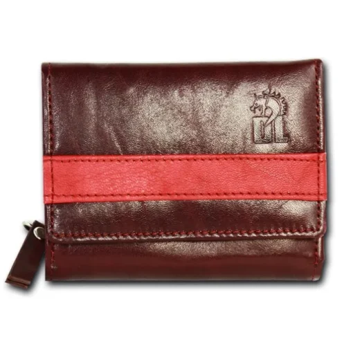 DrachenLeder dunkelrot, rot Leder Portemonnaie Brieftasche OPZ100V