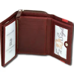DrachenLeder dunkelrot, rot Leder Portemonnaie Brieftasche OPZ100V
