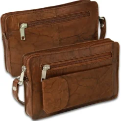 DrachenLeder Handgelenktasche Leder tan braun Handytasche Herrentasche OTJ502C