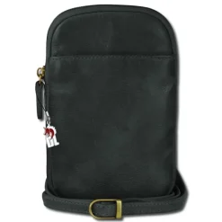 Drachenleder Handytasche Mini-Handtasche Leder grau OTD310K