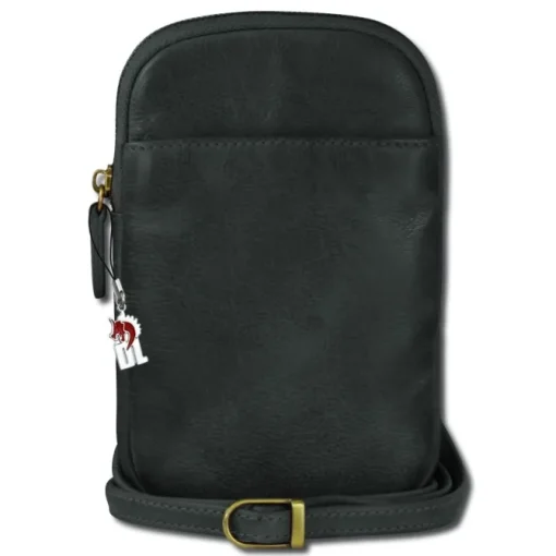 Drachenleder Handytasche Mini-Handtasche Leder grau OTD310K