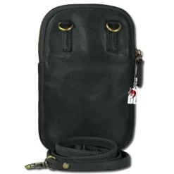Drachenleder Handytasche Mini-Handtasche Leder grau OTD310K