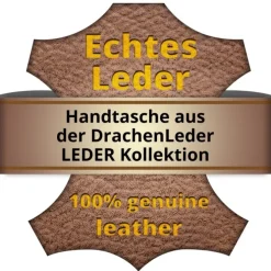 Drachenleder Handytasche Mini-Handtasche Leder grau OTD310K