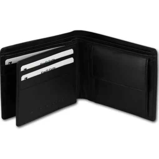 DrachenLeder Herren Leder Portemonnaie schwarz Brieftasche OPS106S
