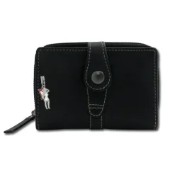 DrachenLeder Leder schwarz Portemonaie Brieftasche RFID Schutz OPD210S