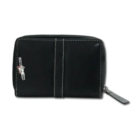 DrachenLeder Leder schwarz Portemonaie Brieftasche RFID Schutz OPD210S