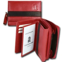 DrachenLeder rot schwarz Leder Portemonnaie Brieftasche OPZ100R
