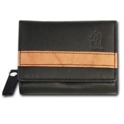 DrachenLeder schwarz braun Leder Portemonnaie Brieftasche OPZ100C