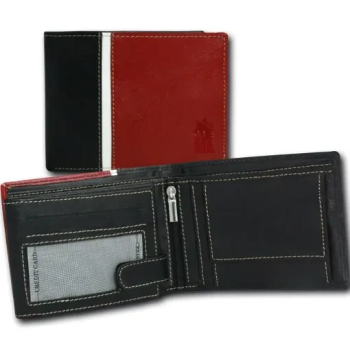 DrachenLeder schwarz Echtleder Portemonnaie Brieftasche Herren OPT041R