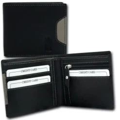 DrachenLeder schwarz Echtleder Portemonnaie Brieftasche Herren OPT002S