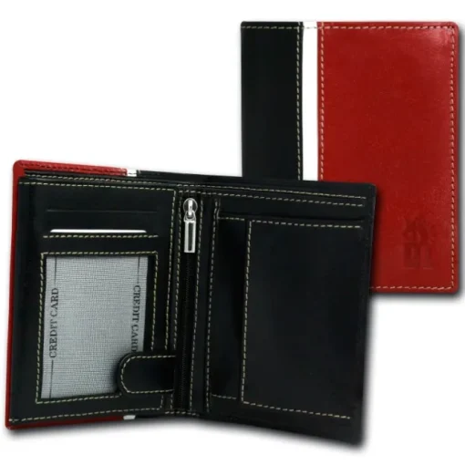 DrachenLeder schwarz Echtleder Portemonnaie Brieftasche Herren OPT042R