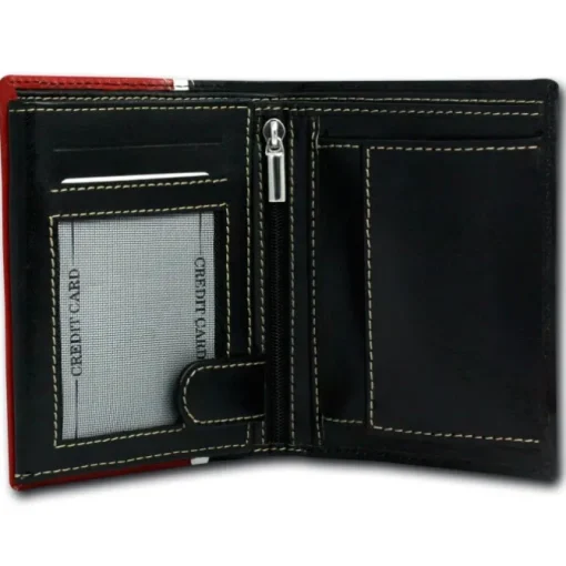 DrachenLeder schwarz Echtleder Portemonnaie Brieftasche Herren OPT042R