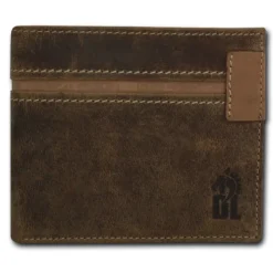 DrachenLeder Vintage braun Echtleder Portemonnaie Brieftasche Herren OPT083N