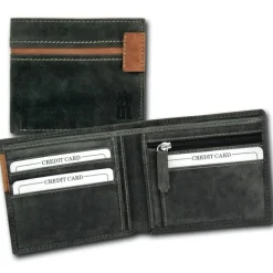 DrachenLeder Vintage grau, braun Echtleder Portemonnaie Brieftasche Herren OPT081K