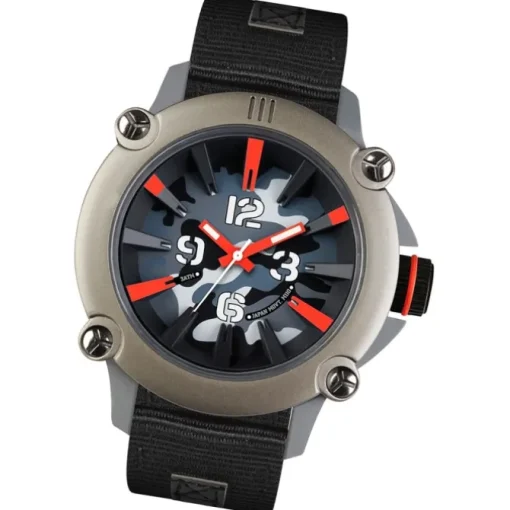 Ene Watch Modell 110 Camouflage/schwarz, 51mm, Nylon-Armband UE72395