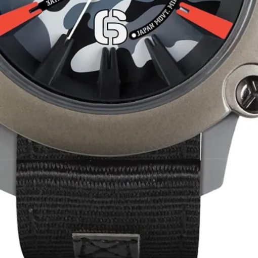 Ene Watch Modell 110 Camouflage/schwarz, 51mm, Nylon-Armband UE72395