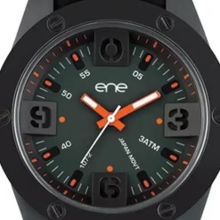 Ene Watch Modell 107 Man, schwarz, 48mm, Silikon-Armband UE72548
