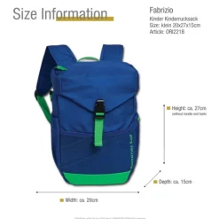 Fabrizio Go Green Kinderrucksack Polyester, recycelt blau ORI221B
