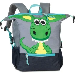 Fabrizio Go Green Kinderrucksack Drache Polyester, recycelt grau ORI220J