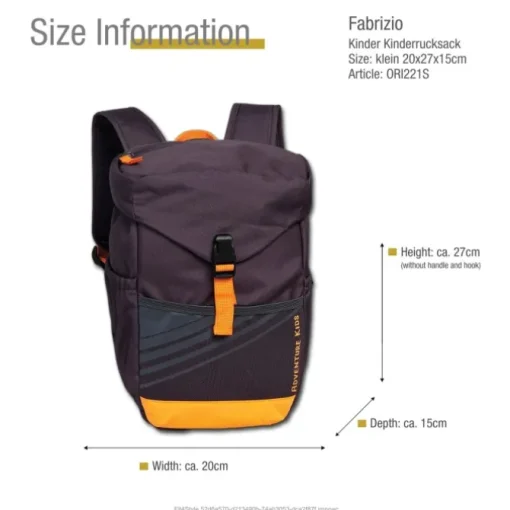 Fabrizio Go Green Kinderrucksack Polyester, recycelt dunkelgrau ORI221S