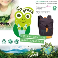 Fabrizio Go Green Kinderrucksack Polyester, recycelt dunkelgrau ORI221S