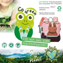 Fabrizio Go Green Kinderrucksack Pferd Polyester, recycelt rosa ORI220A