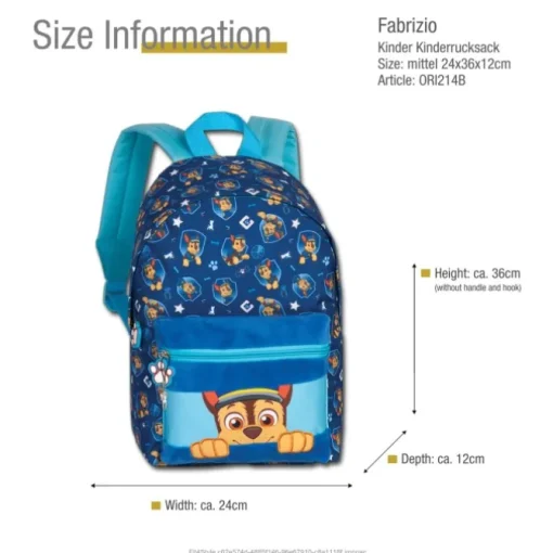 Fabrizio Paw Patrol Chase Kinderrucksack Polyester blau ORI214B