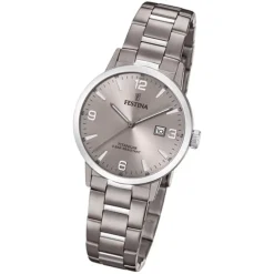 Festina Damen Armbanduhr Klassik F20436/2 Quarz Titan silber UF20436/2