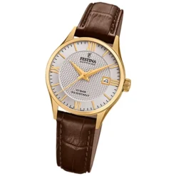 Festina Damen Armbanduhr Swiss Made F20011/2 Quarz Leder braun UF20011/2
