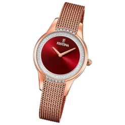 Festina Damen Armbanduhr Mademoiselle F20496/1 Analog Edelstahl rosa UF20496/1