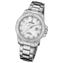 Festina Damen Armbanduhr Boyfriend F20503/1 Analog Edelstahl silber UF20503/1