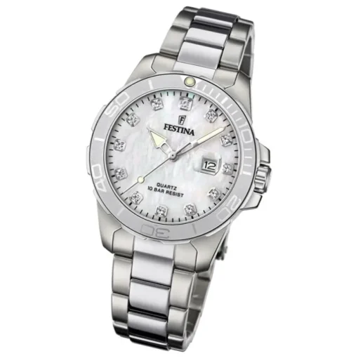 Festina Damen Armbanduhr Boyfriend F20503/1 Analog Edelstahl silber UF20503/1