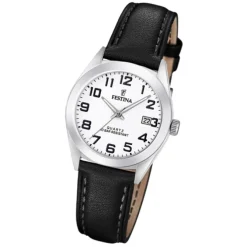 Festina Damen Armbanduhr Klassik F20447/1 Quarz Leder schwarz UF20447/1