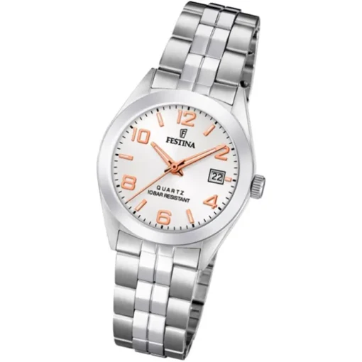 Festina Damen Armbanduhr Klassik F20438/4 Quarz Edelstahl silber UF20438/4