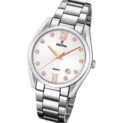 Festina Damen Armbanduhr Boyfriend F16790/A Quarz Edelstahl silber UF16790/A