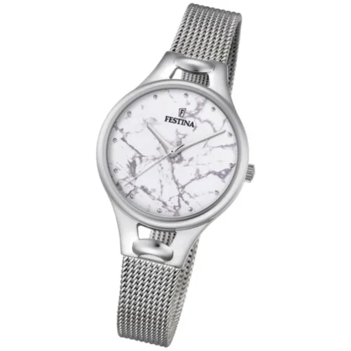 Festina Damen Armbanduhr Mademoiselle F16950/E Quarz Edelstahl silber UF16950/E