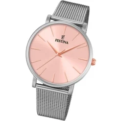 Festina Damen Armbanduhr Ladies Classic F20475/2 Edelstahl silber UF20475/2