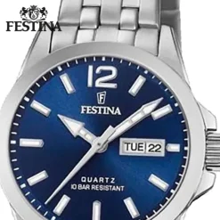 Festina Damen Armbanduhr Klassik F20455/3 Quarz Edelstahl silber UF20455/3