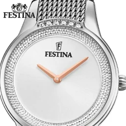 Festina Damen Armbanduhr Mademoiselle F20494/1 Analog Edelstahl silber UF20494/1